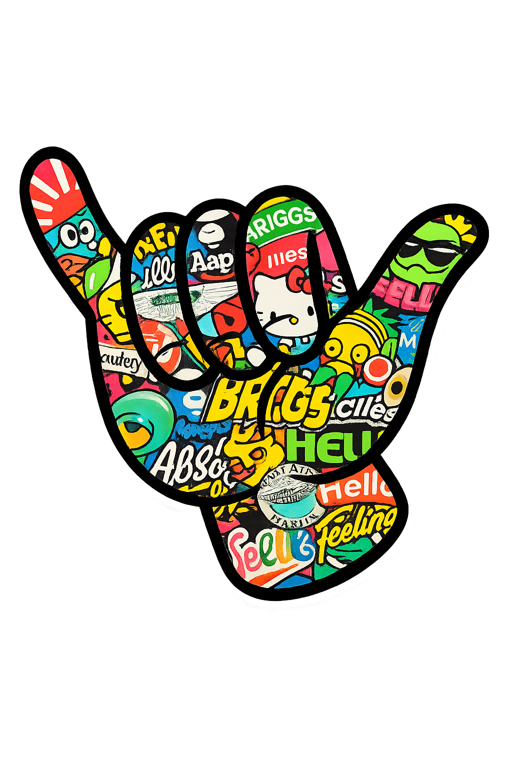 Shaka Series™ — Stickerbomb (Street Icons) | Carmikaze™ Sticker