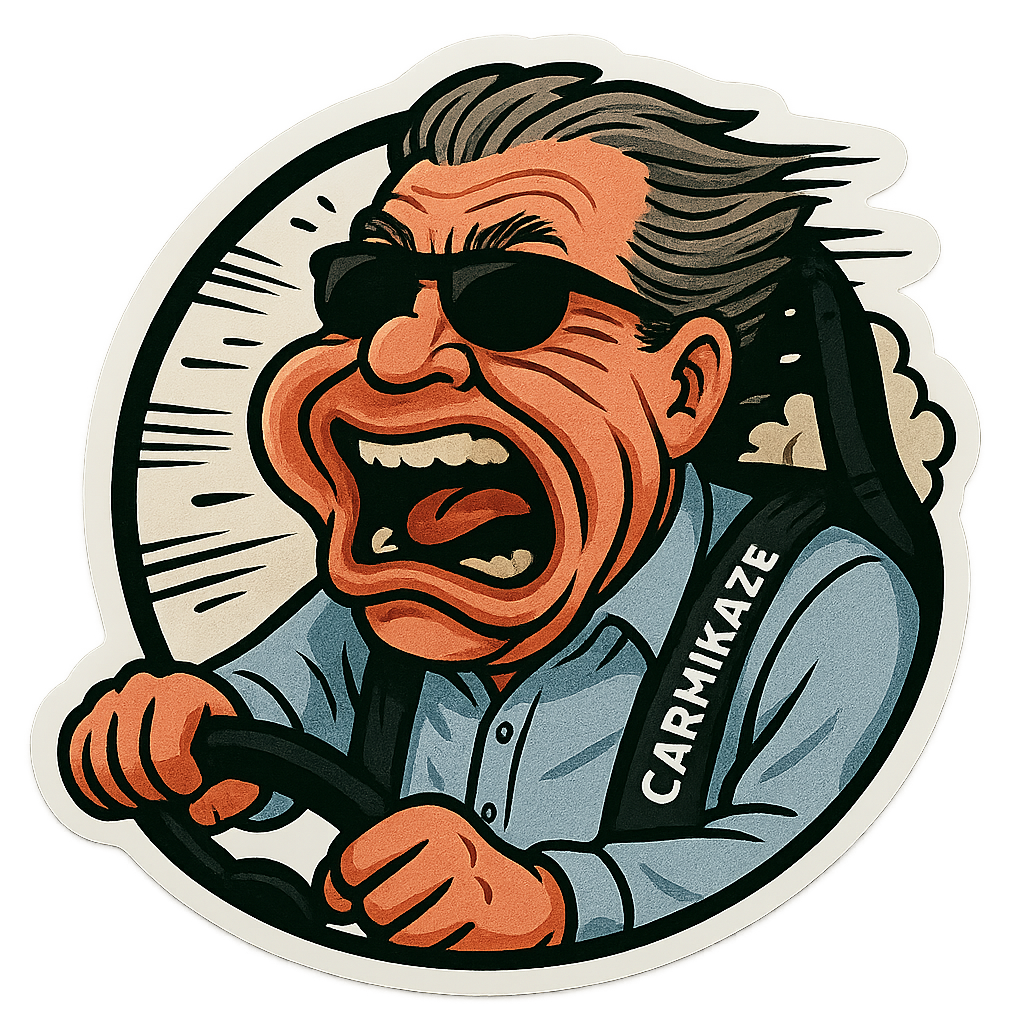 Clarkson’s G-Force Grimace™ – Ariel Atom Tribute Sticker | Carmikaze™