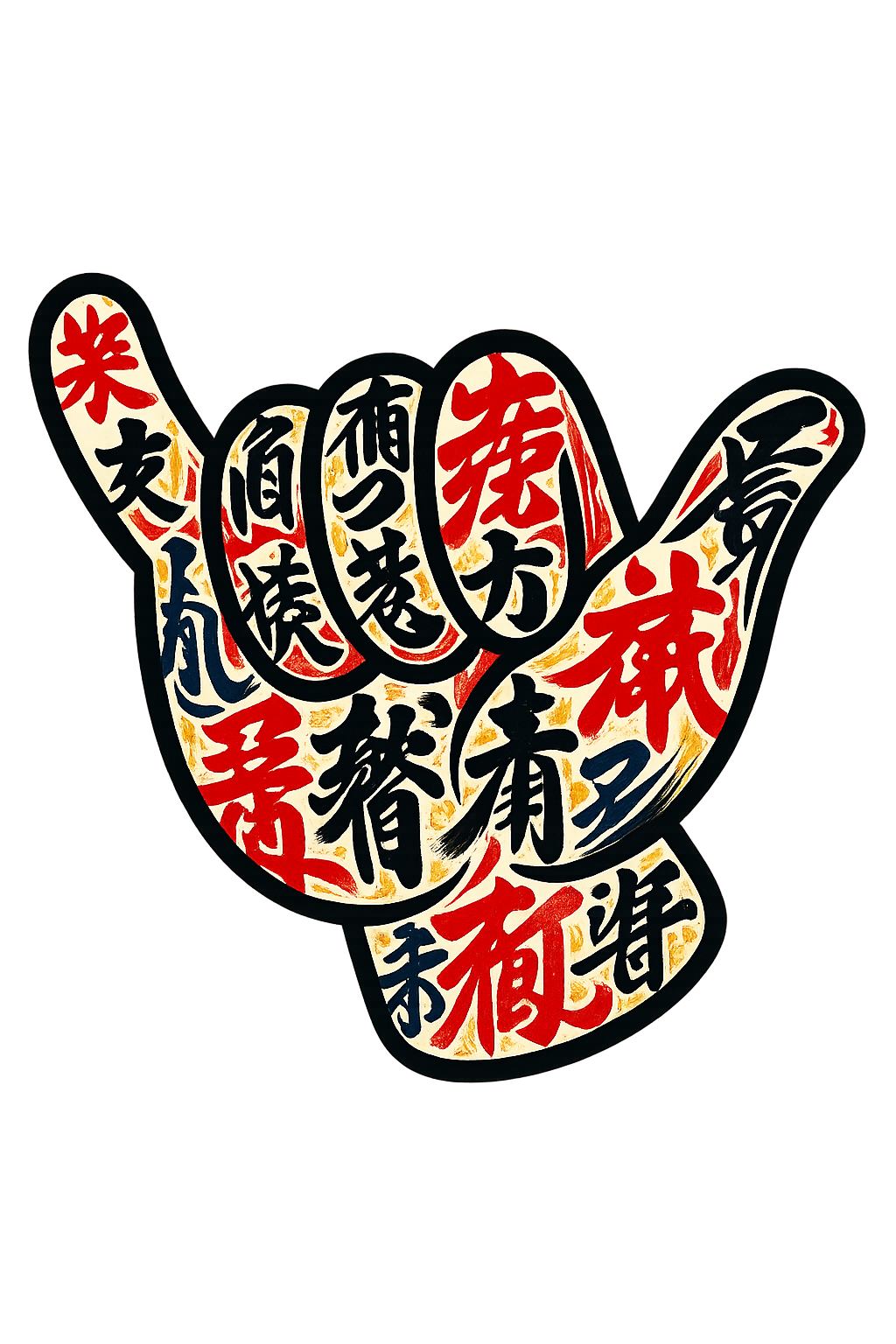 Shaka Series™ — Kanji Calligraphy (Brush Script) | Carmikaze™ Sticker