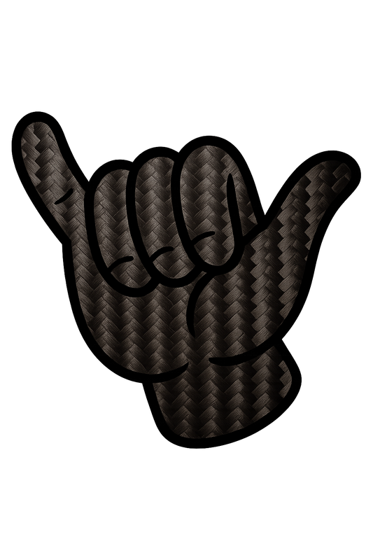 Shaka Series™ — Carbon Fibre Weave (Gunmetal) | Carmikaze™ Sticker