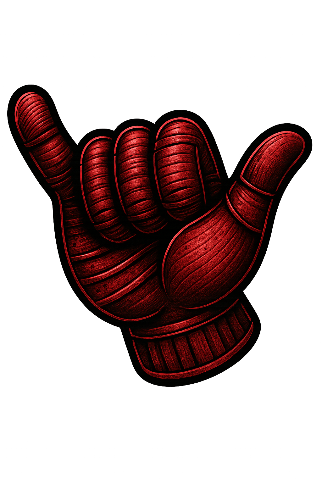 Shaka Series™ — Samurai Armour (Crimson) | Carmikaze™ Sticker