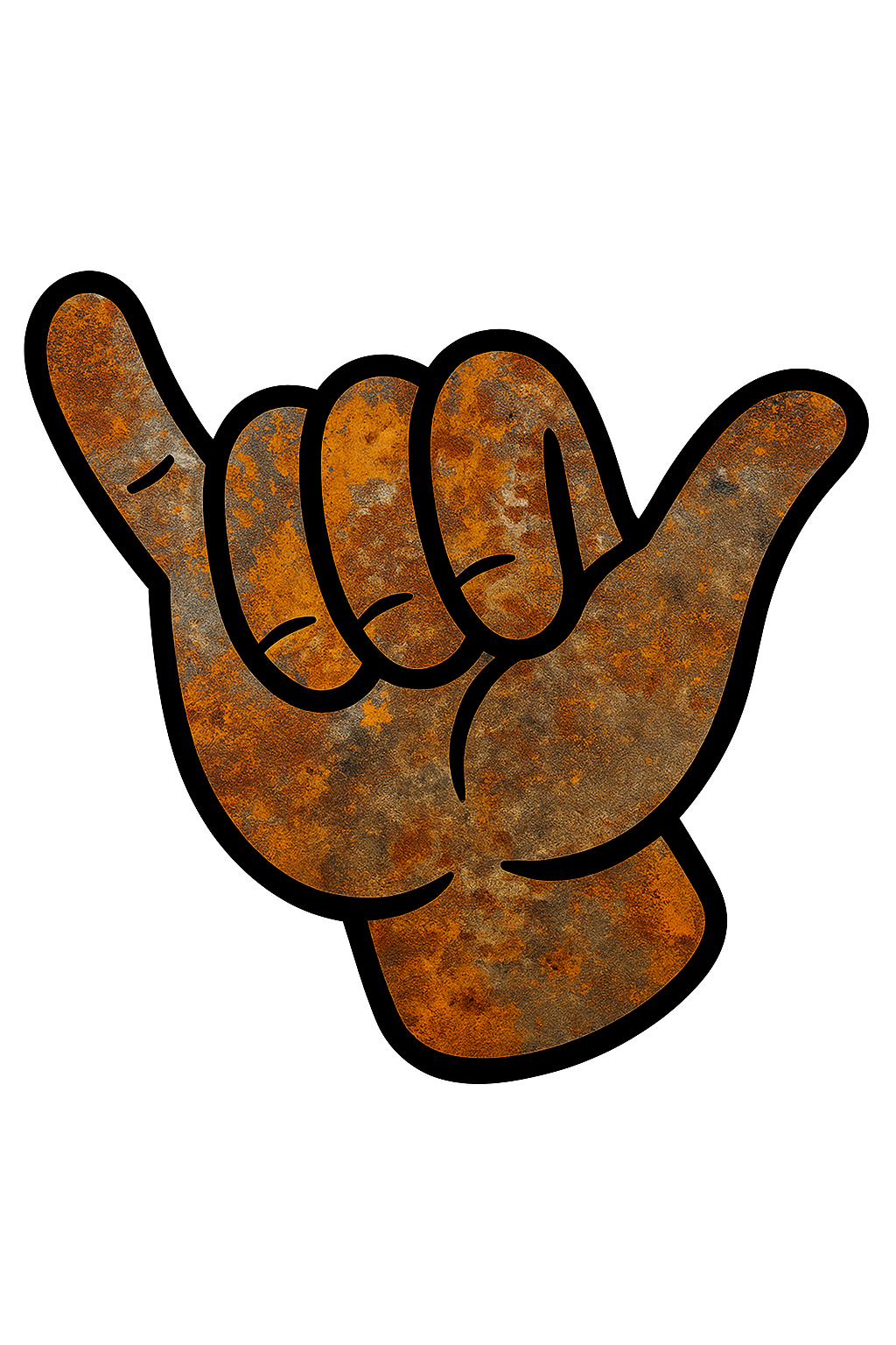 Shaka Series™ — Rusted Steel | Carmikaze™ Sticker