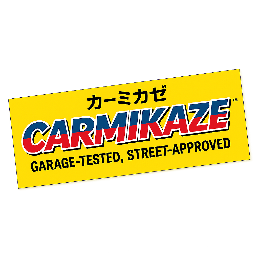 Garage-Tested, Street-Approved – Carmikaze™ Yellow Tribute Sticker