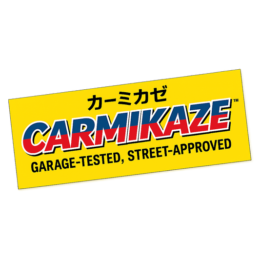 Garage-Tested, Street-Approved – Carmikaze™ Yellow Tribute Sticker